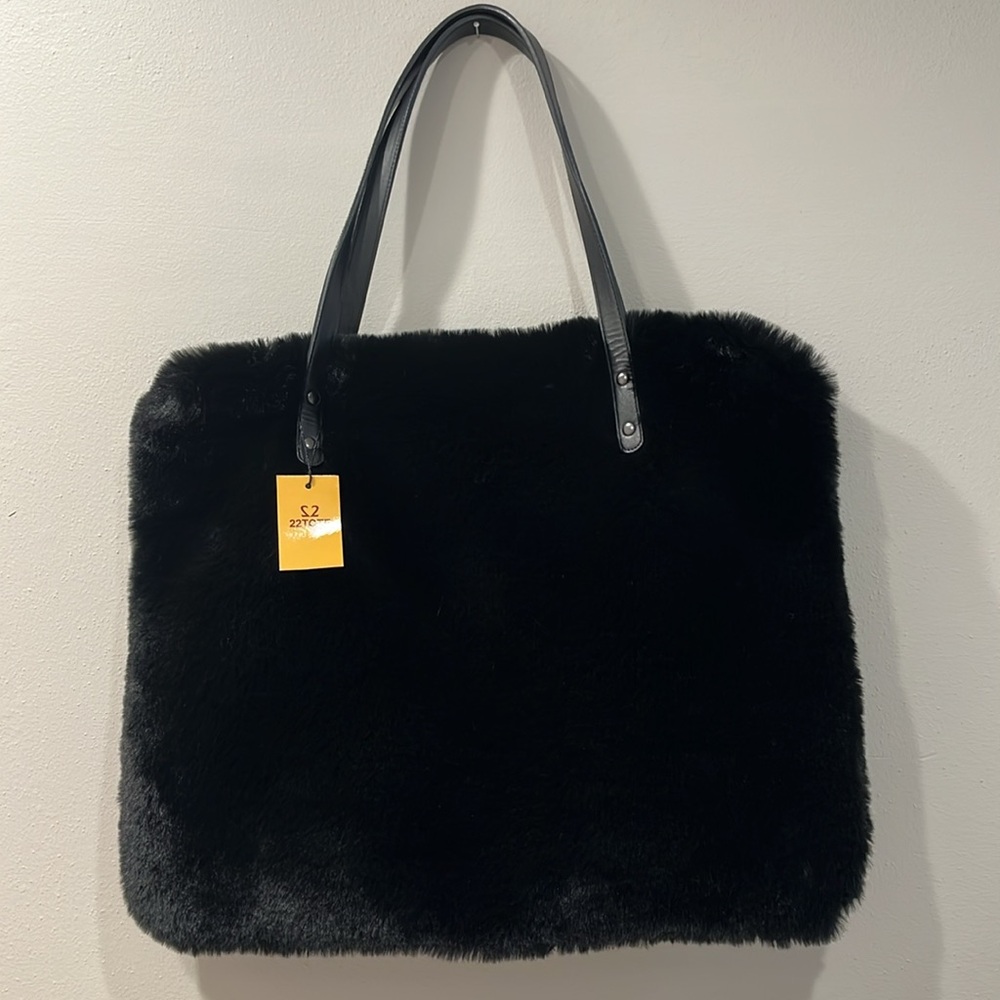 Black Faux Fur Bag
